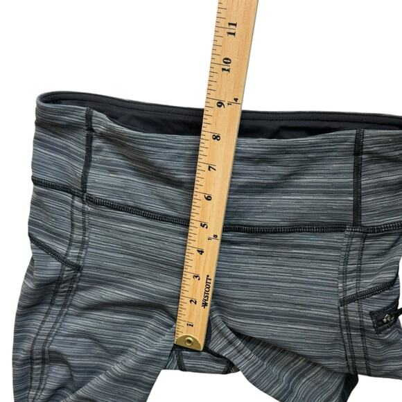 Lululemon Run Top Speed Cropped Leggings Active Pants Women’s Size 6 Gray - Picture 9 of 12